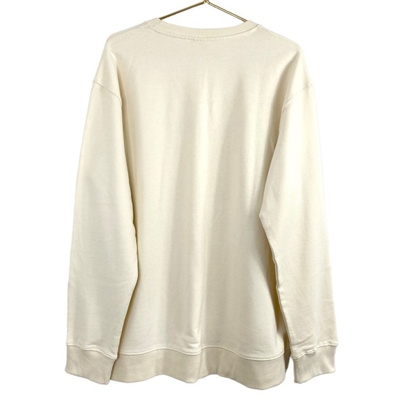 DOG Person Logo Crew Neck Jersey Sweatshirt in Vanilla Cream - Picture 3 of 8